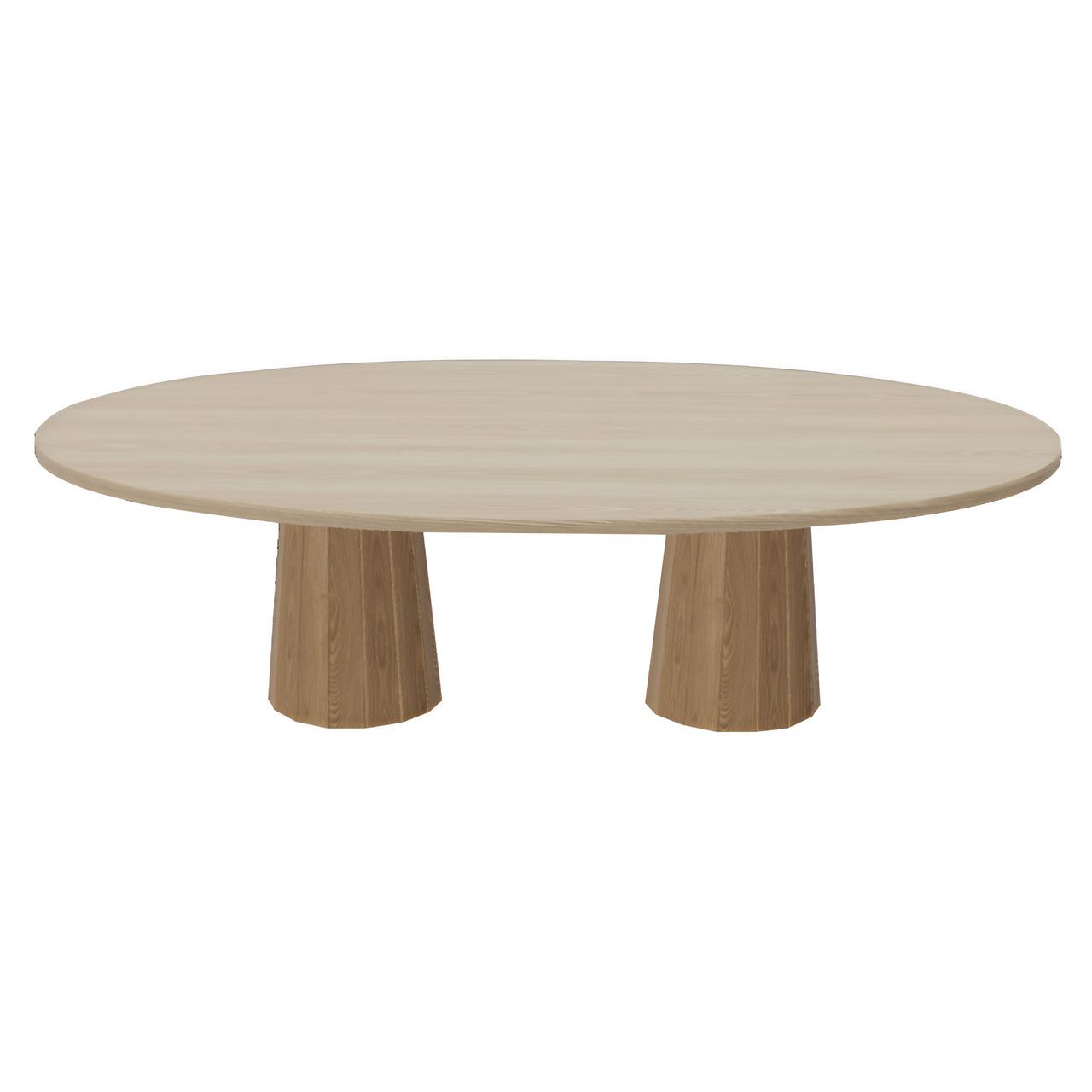 Container Oval Table: Large + Bodhi Cover + White Wash Stained + Natural Oil