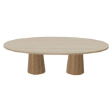 Container Oval Table: Large + Bodhi Cover + White Wash Stained + Natural Oil