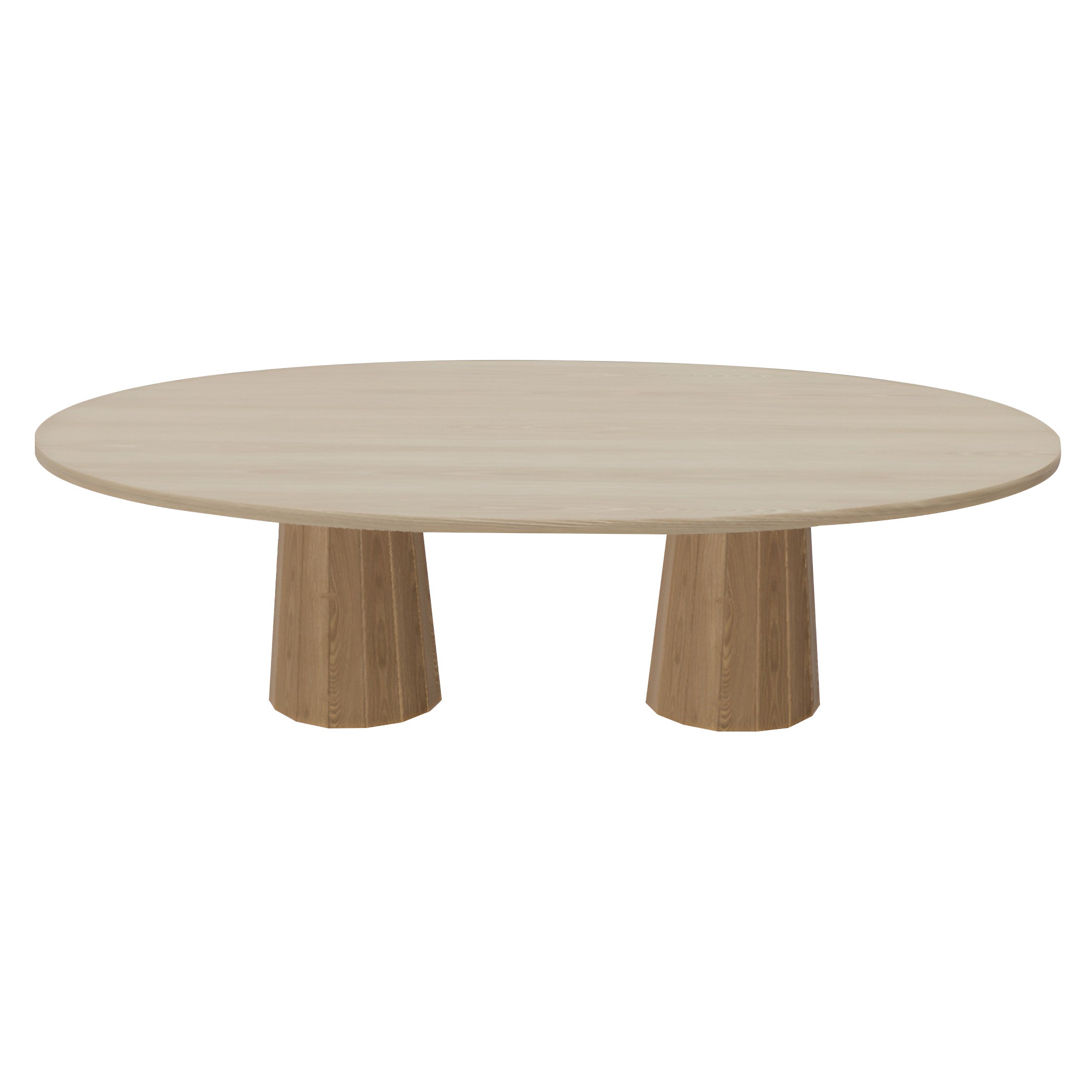 Container Oval Table: Large + Bodhi Cover + White Wash Stained + Natural Oil