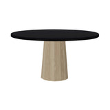 Container Round Table: Large + Bodhi Cover + Jet Black + White Wash