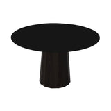 Container HPL Round Table: Medium + Bodhi Cover + Black + Wenge