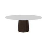 Container HPL Round Table: XXL + Bodhi Cover + White + Cinnamon