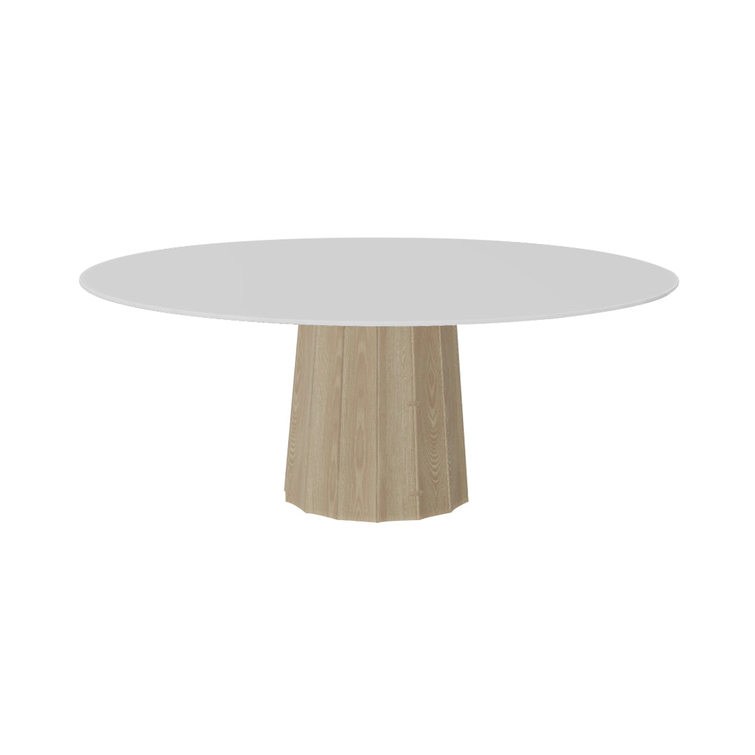 Container HPL Round Table: XXL + Bodhi Cover + White + White Wash