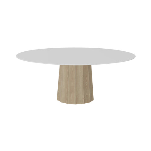 Container HPL Round Table: XXL + Bodhi Cover + White + White Wash