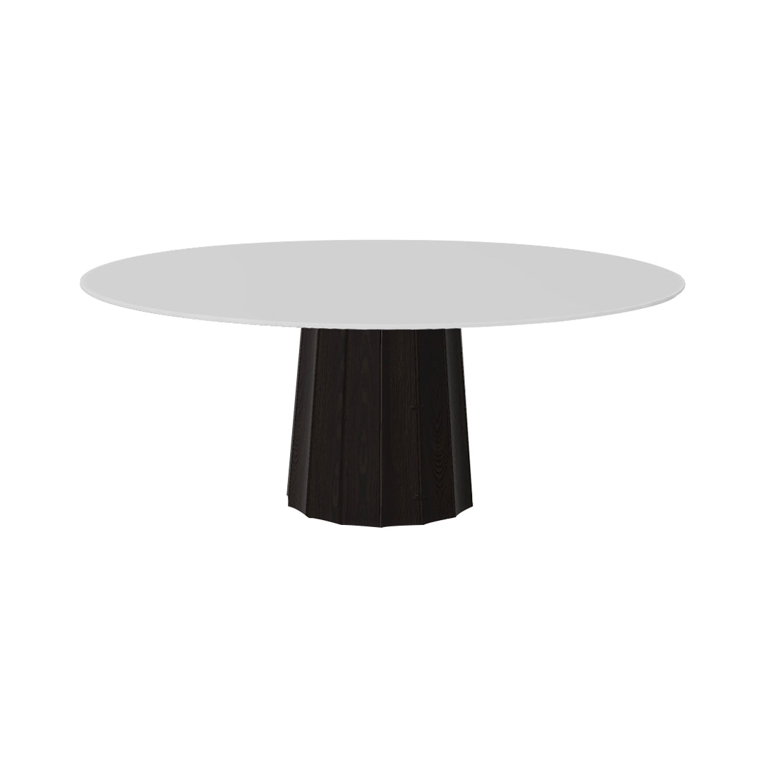 Container HPL Round Table: XXL + Bodhi Cover + White + Wenge