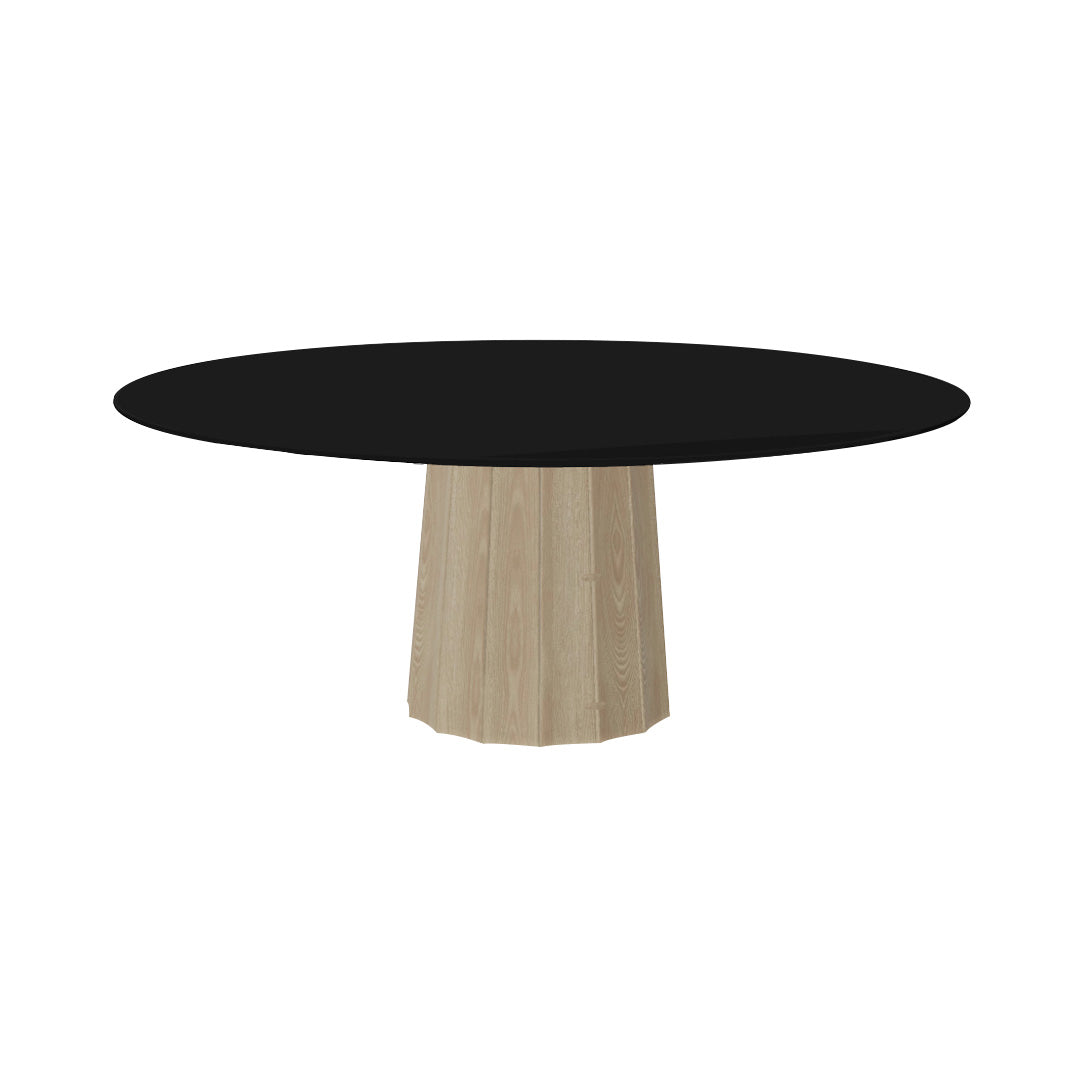 Container HPL Round Table: XXL + Bodhi Cover + Black + White Wash