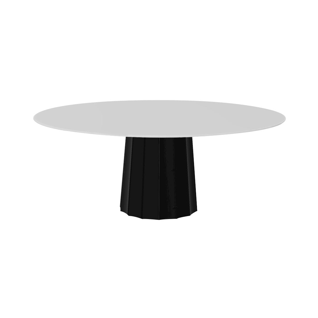 Container HPL Round Table: XXL + Bodhi Cover + White + Black