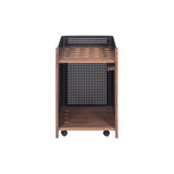 Mou Floor Cue Rack: Walnut + Jet Black