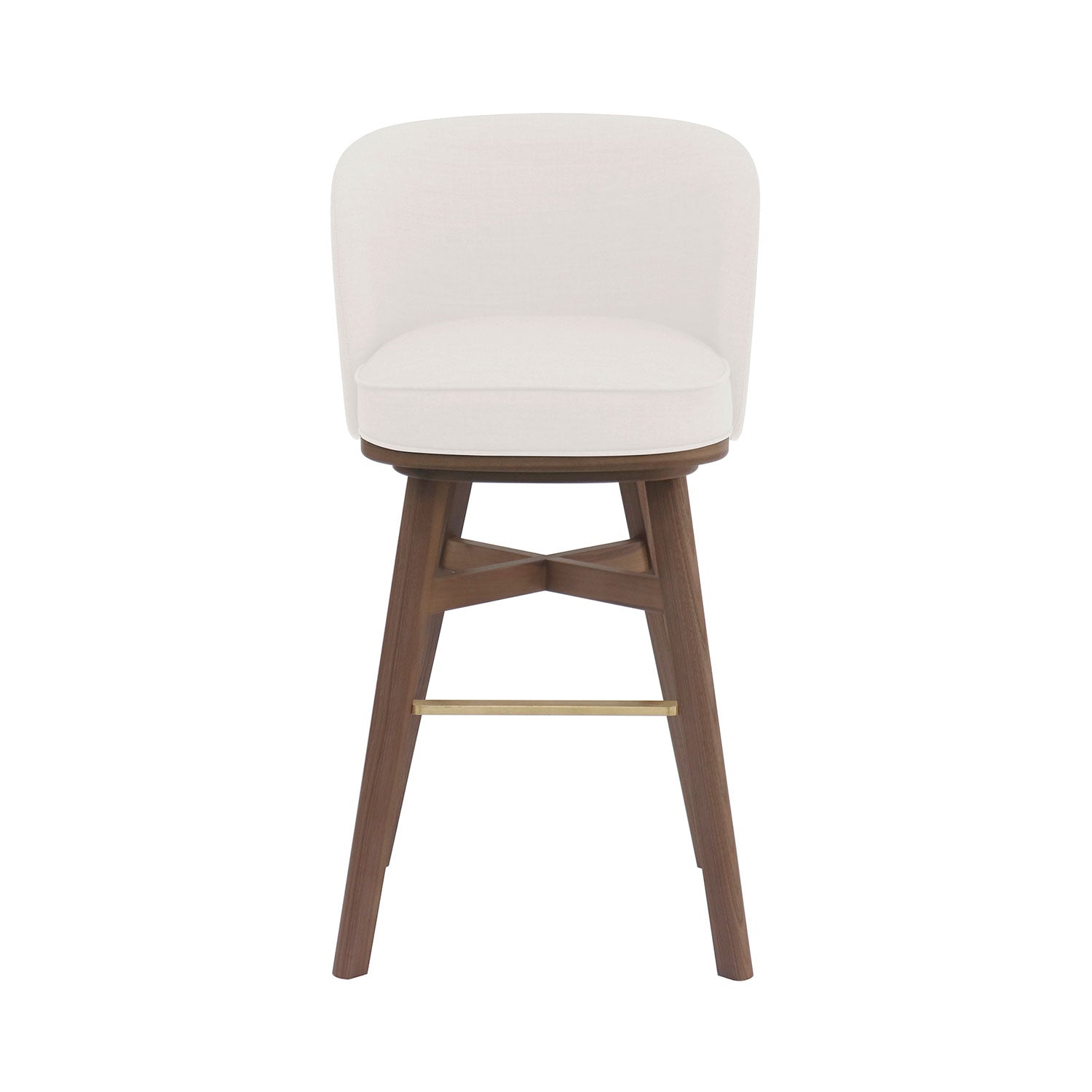 Mr.B Swivel Bar Chair: Natural Walnut