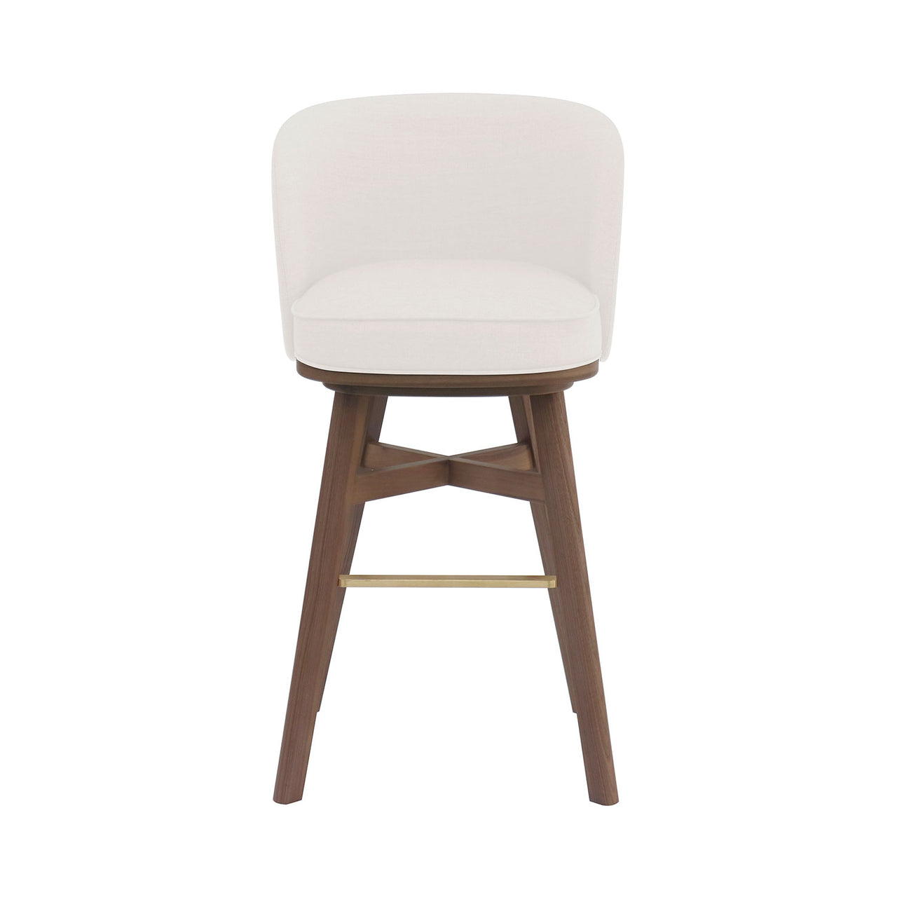 Mr.B Swivel Bar Chair: Natural Walnut