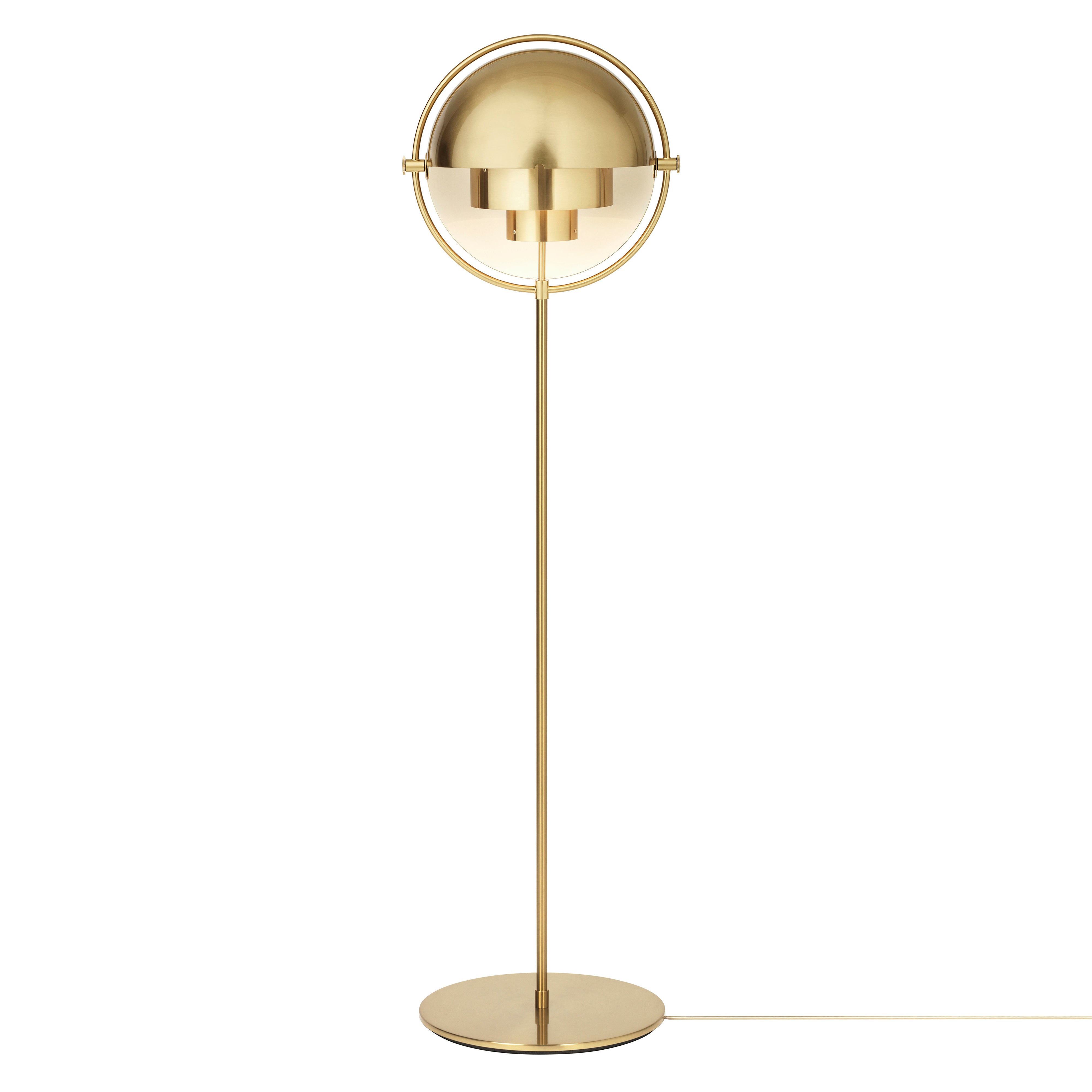 Multi-Lite Floor Lamp: Brass + Shiny Brass