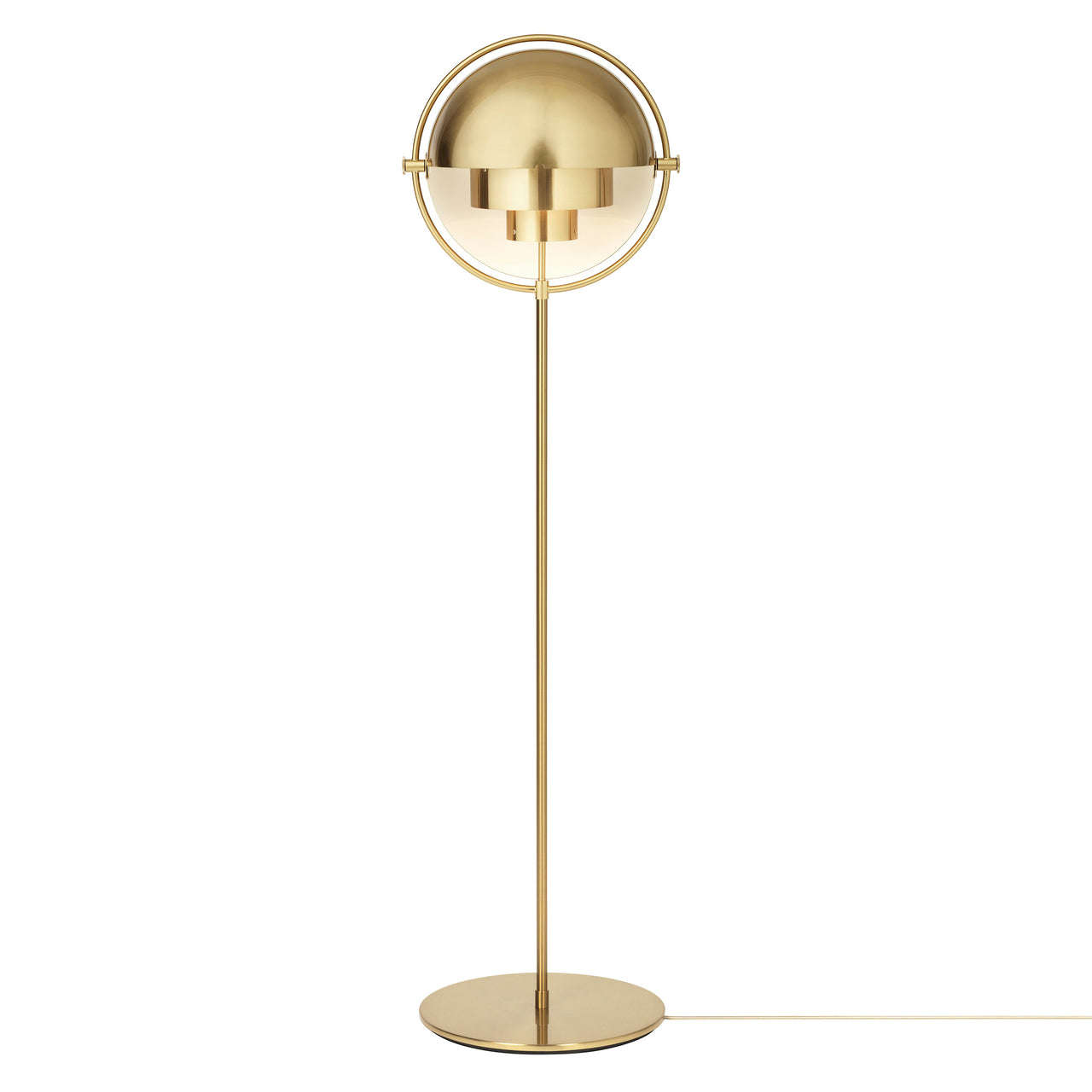 Multi-Lite Floor Lamp: Brass + Shiny Brass