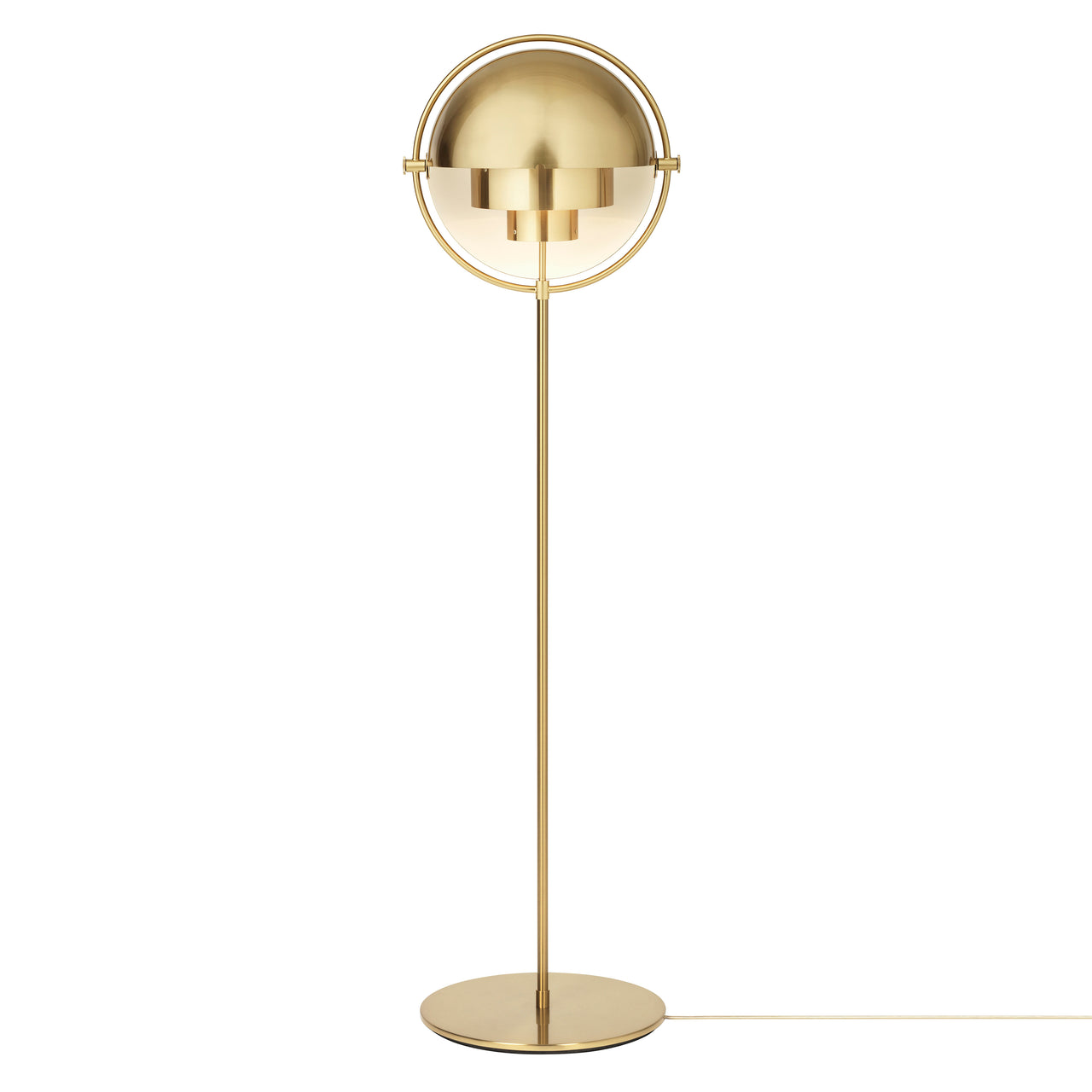 Multi-Lite Floor Lamp: Brass + Shiny Brass