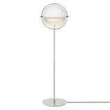 Multi-Lite Floor Lamp: Chrome + White Semi Matt