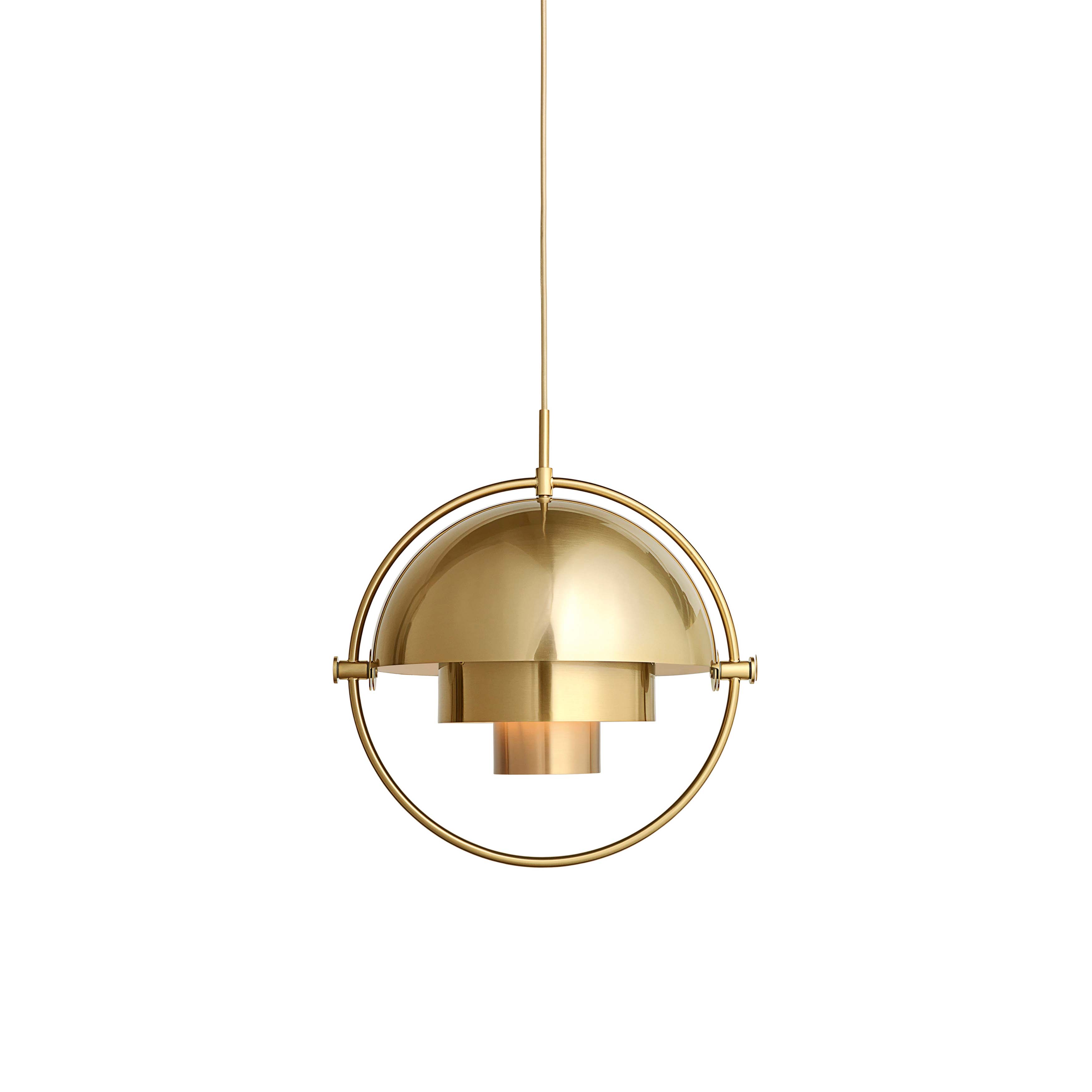 Multi-Lite Pendant: Small + Brass + Shiny Brass