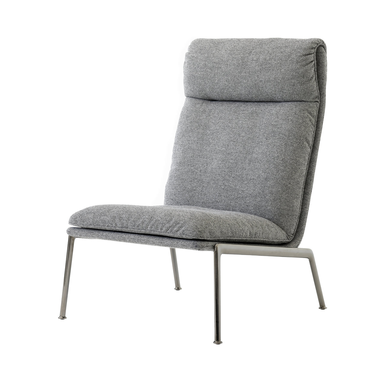 Muno LN16 Highback Lounge Chair: Dark Chrome