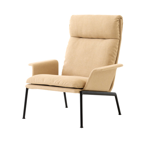 Muno LN17 Highback Arm Lounge Chair: Warm Black