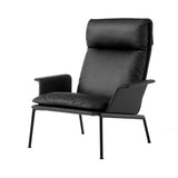 Muno LN17 Highback Arm Lounge Chair: Warm Black