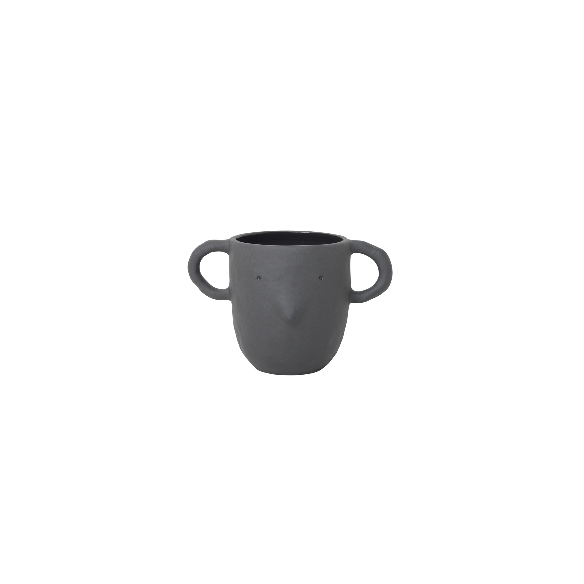 Mus Plant Pot: Large + Dark Grey