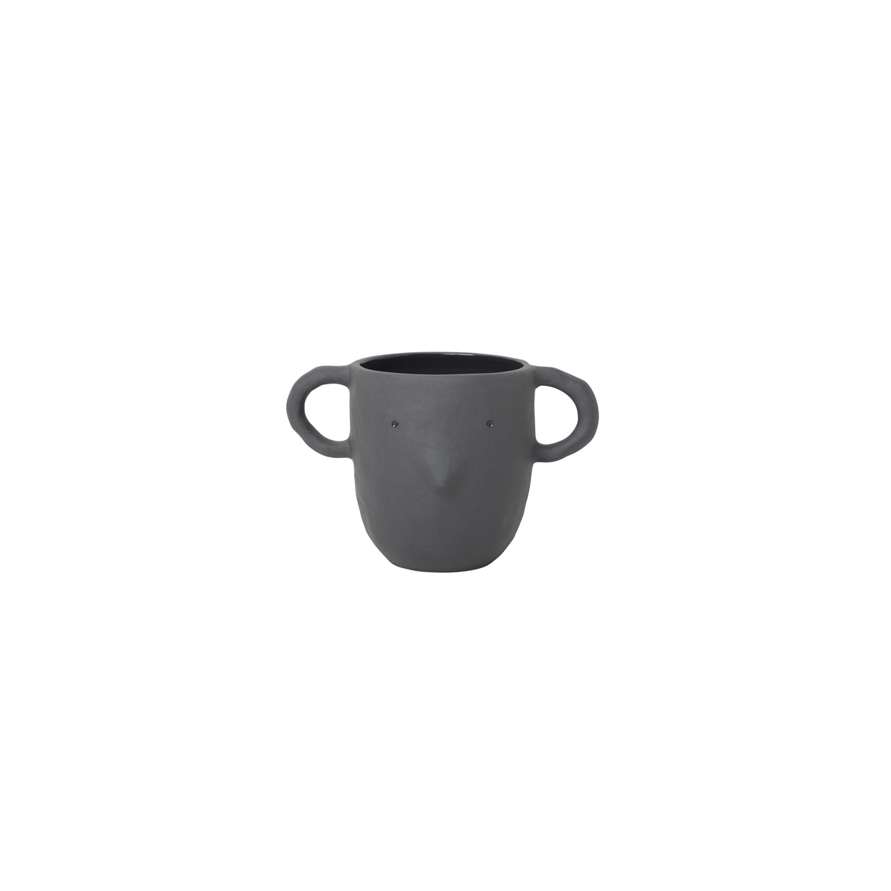 Mus Plant Pot: Large + Dark Grey