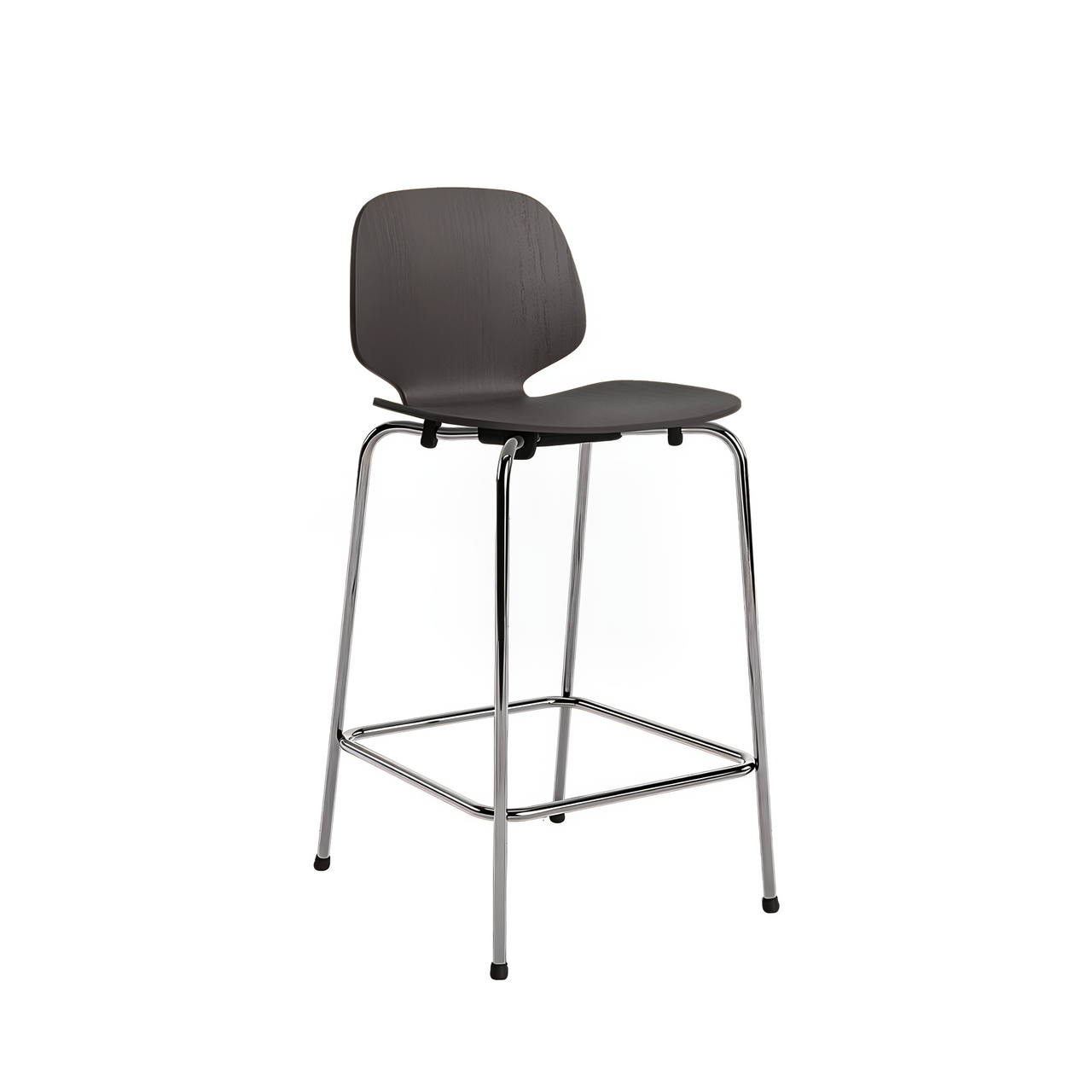 My Chair Bar + Counter Stool: Metal Base + Counter + Black Ash + Chrome