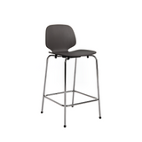 My Chair Bar + Counter Stool: Metal Base + Counter + Black Ash + Chrome