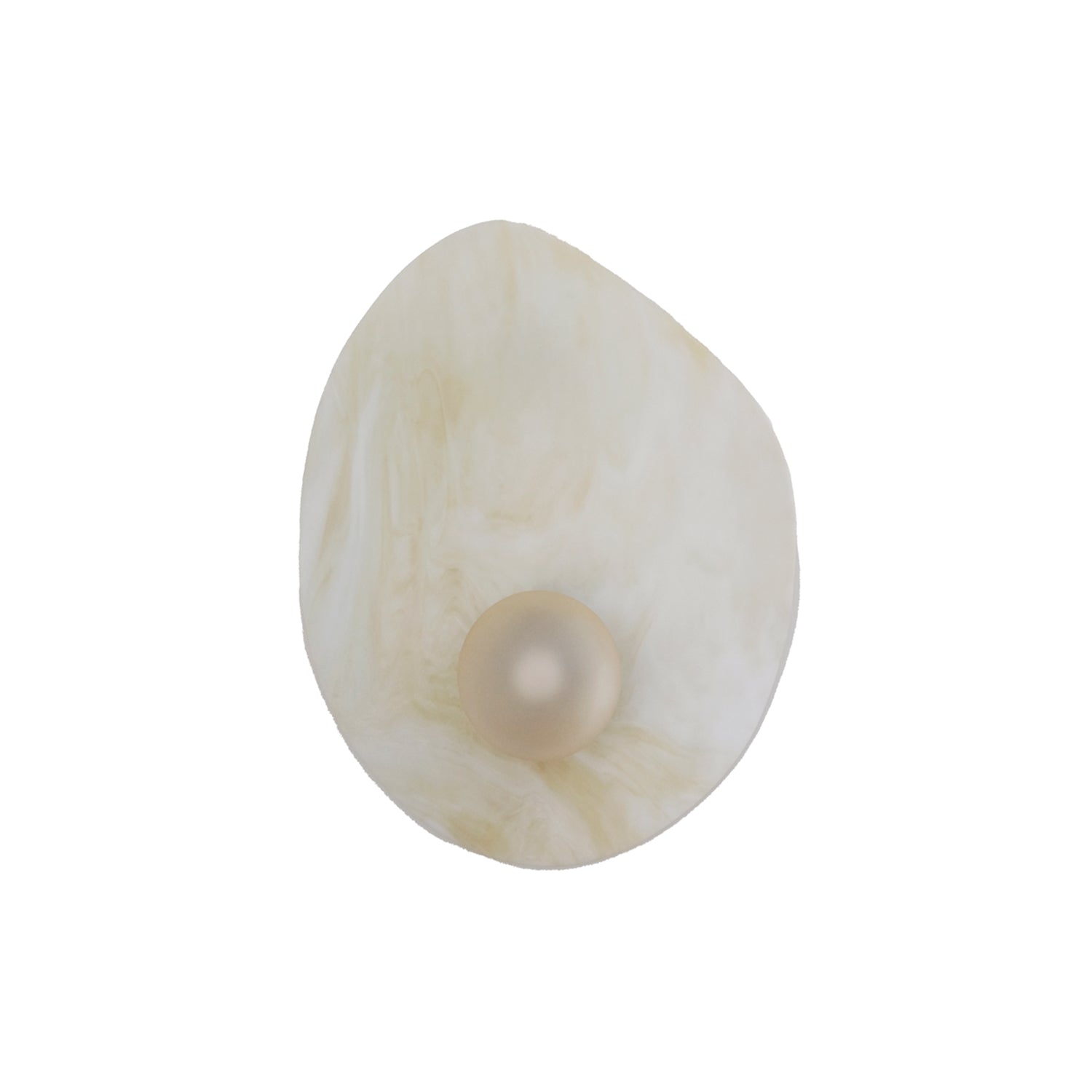 Myrna Sconce: Marbled Amber Glass + Cream Translucent