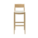 Minatomirai Cafe Bar + Counter Stool N-BS01: Upholstered + Bar + Pure Oak