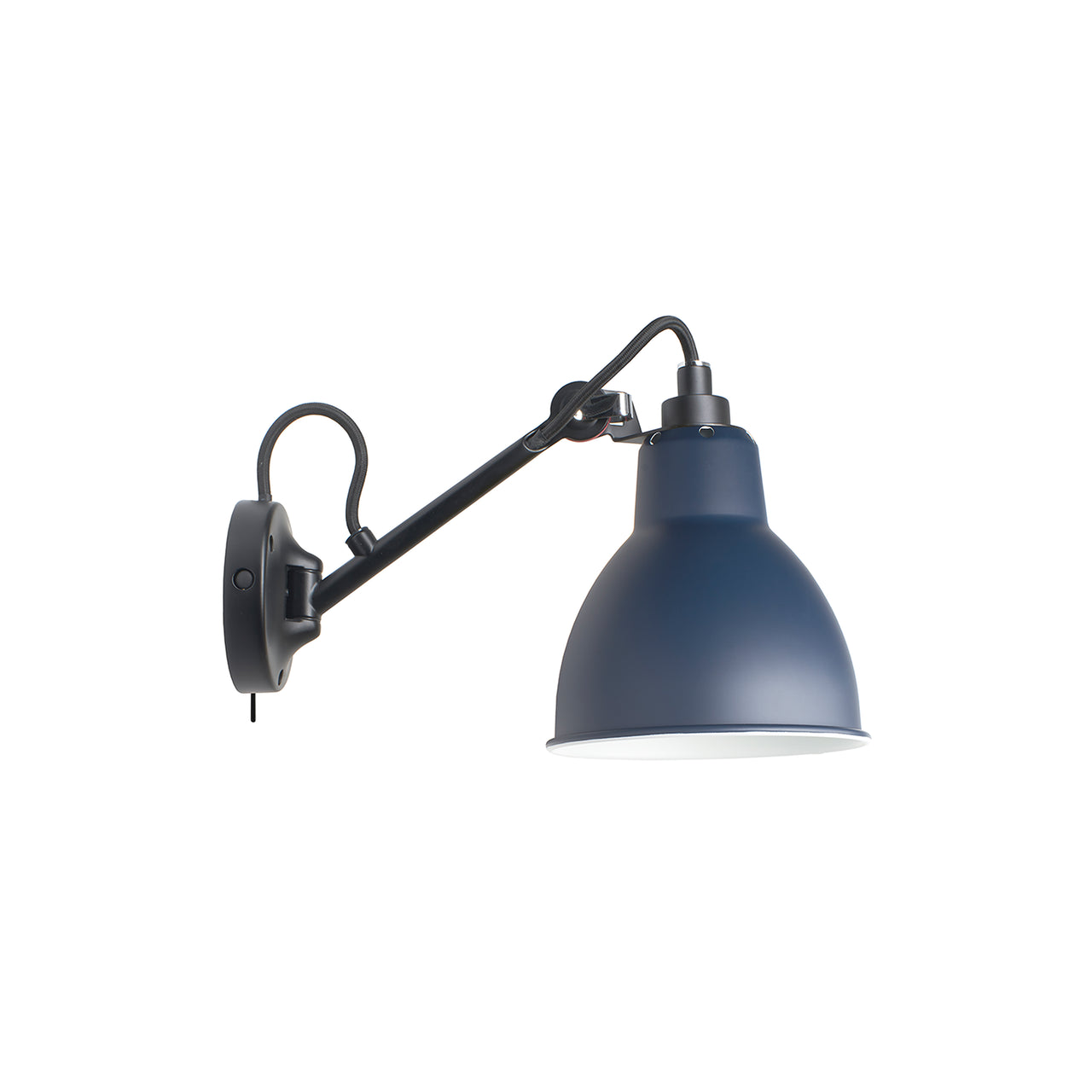 Lampe Gras N° 104 Wall Lamp: Blue + With Switch