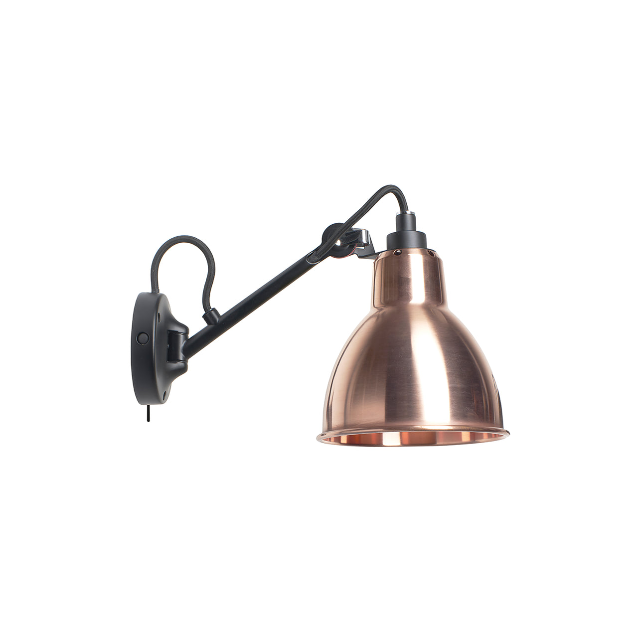 Lampe Gras N° 104 Wall Lamp: Raw Copper + With Switch