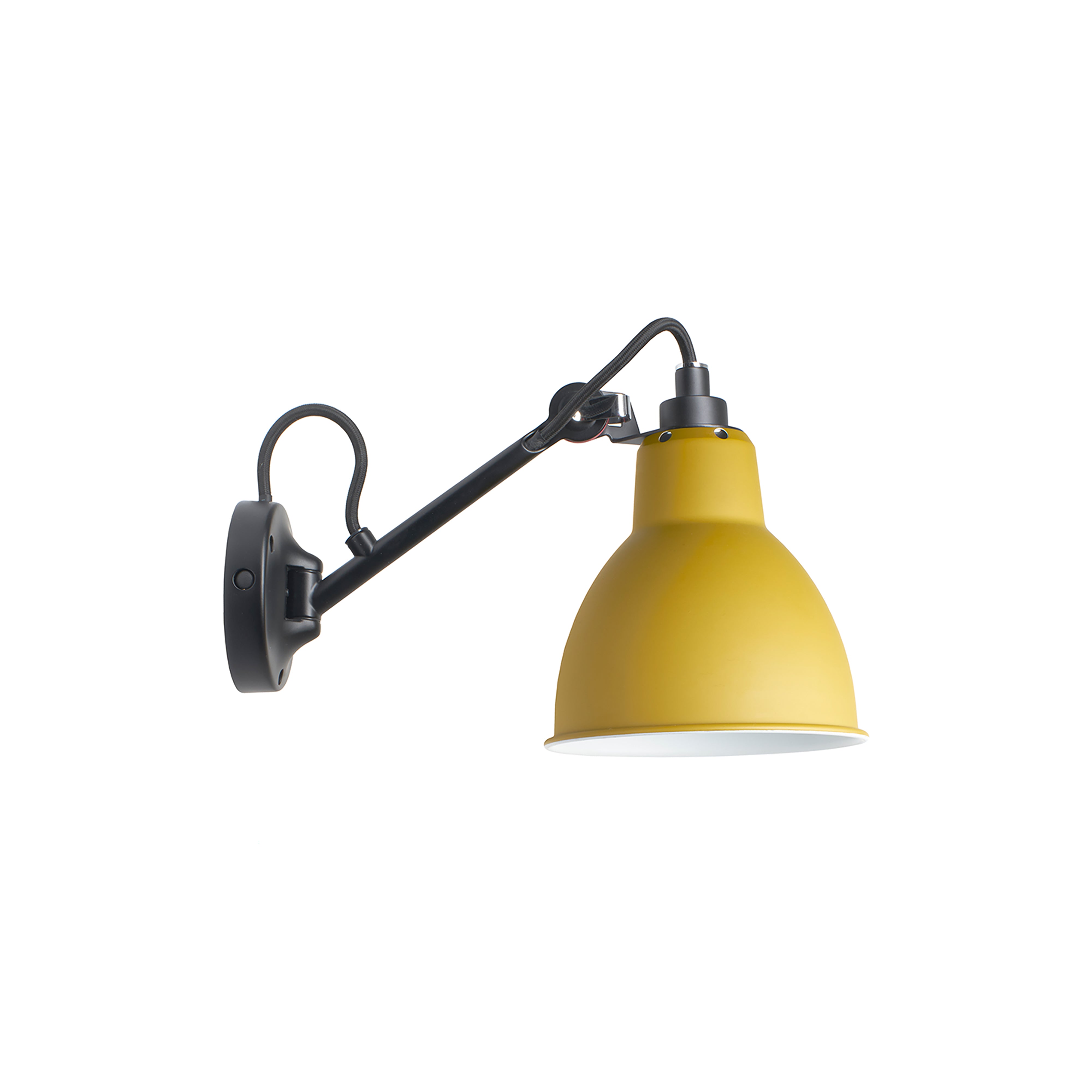 Lampe Gras N° 104 Wall Lamp: Yellow + Without Switch