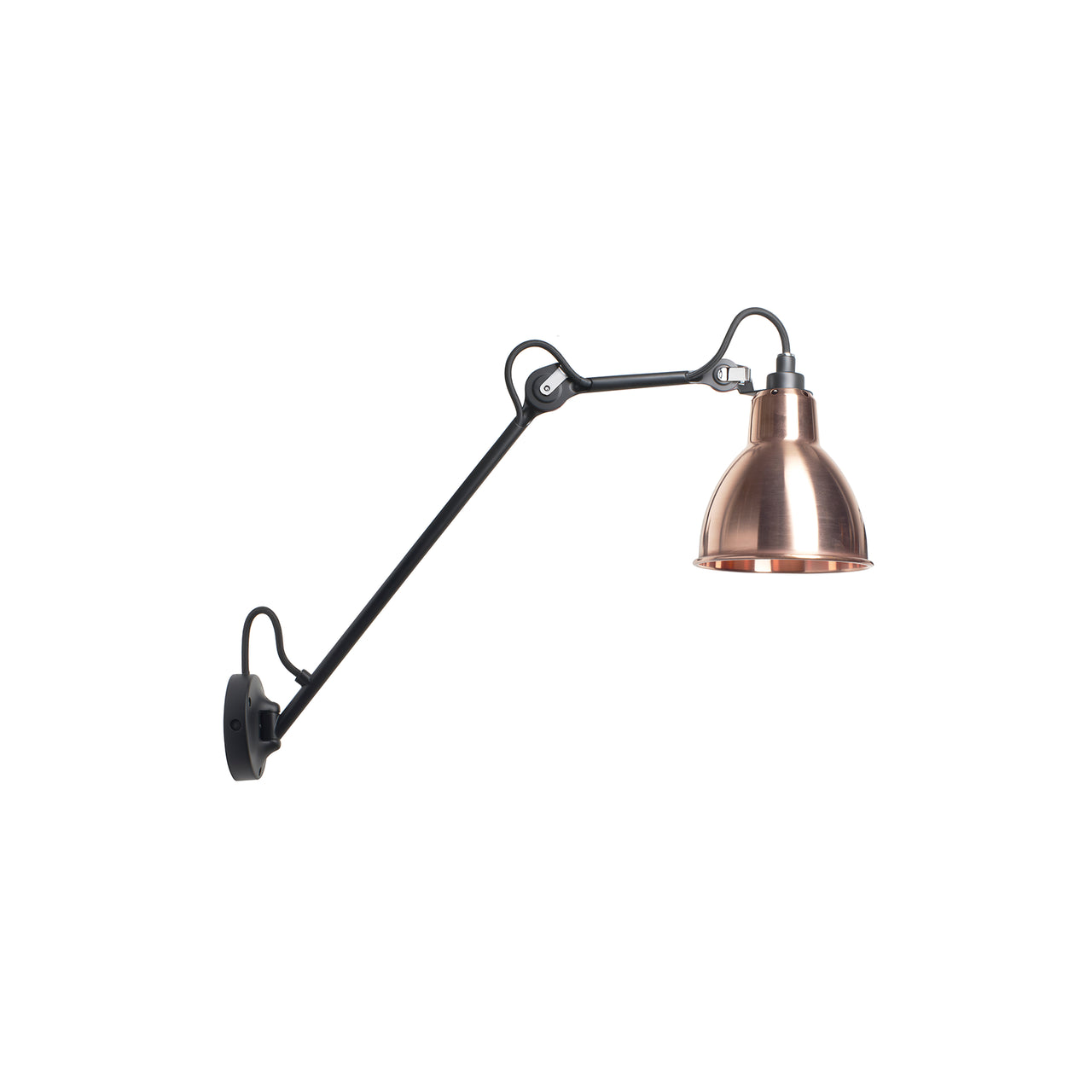 Lampe Gras N° 122 Wall Lamp: Raw Copper + Without Switch