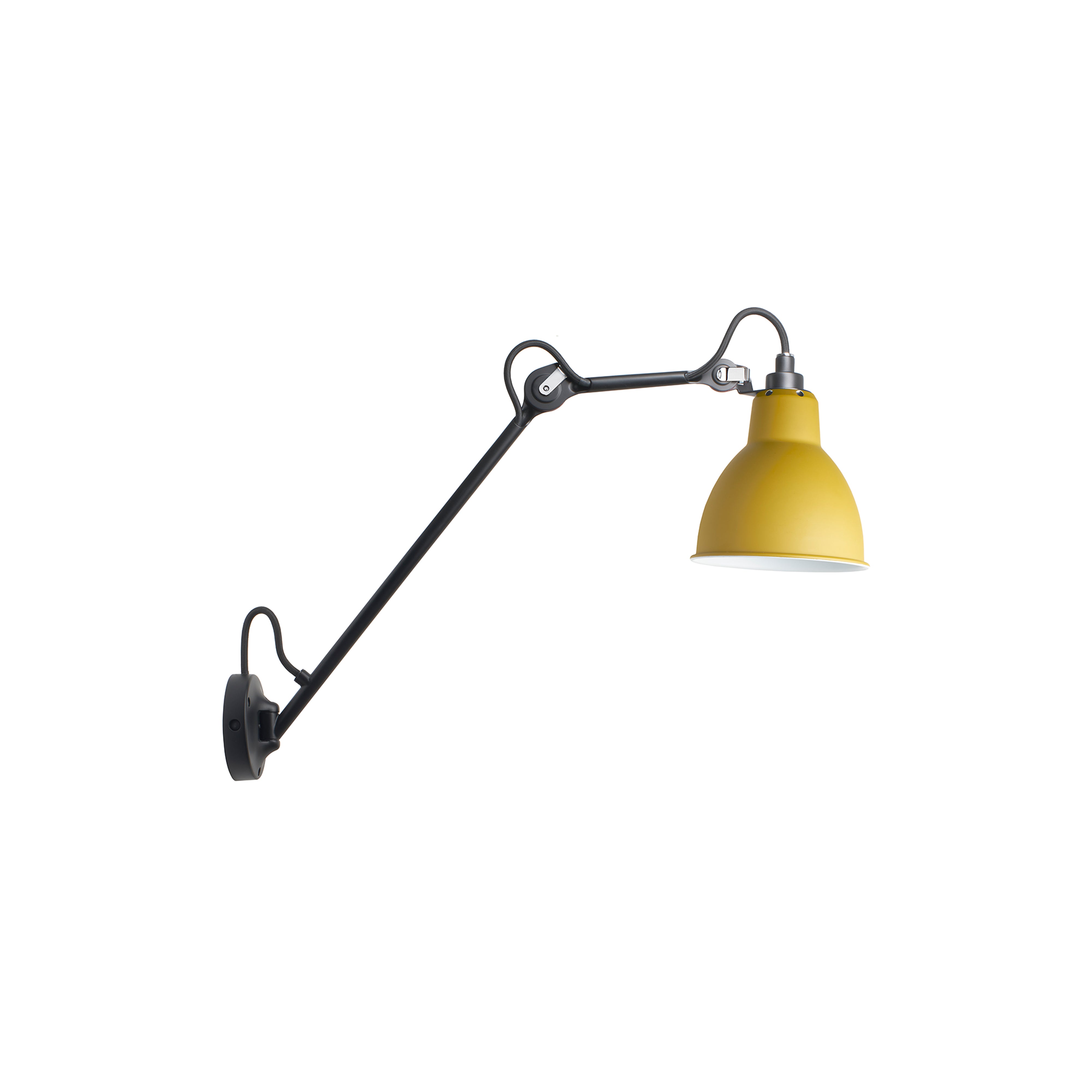 Lampe Gras N° 122 Wall Lamp: Yellow + Without Switch