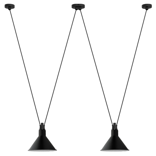 Les Acrobates N ° 324 Pendant Lamp: Large + Black + Conic