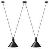 Les Acrobates N ° 324 Pendant Lamp: Extra Large + Black + Conic