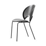 Trinidad Chair: Black Base + Seat Upholstered + Black Lacquered