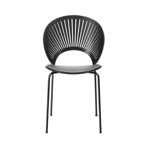 Trinidad Chair: Black Base + Seat Upholstered + Black Lacquered