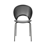 Trinidad Chair: Black Base + Seat Upholstered + Black Lacquered