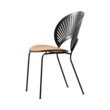 Trinidad Chair: Black Base + Seat Upholstered + Black Lacquered