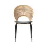 Trinidad Chair: Black Base + Seat Upholstered + Oak Oiled