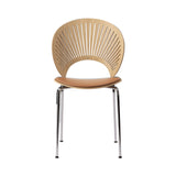 Trinidad Chair: Chrome Base + Seat Upholstered + Oiled Oak