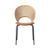 Trinidad Chair: Black Base + Seat Upholstered + Oak Oiled