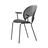 Trinidad Armchair: Black Base + Seat Upholstered + Black Lacquered