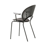 Trinidad Armchair: Black Base + Seat Upholstered + Black Lacquered