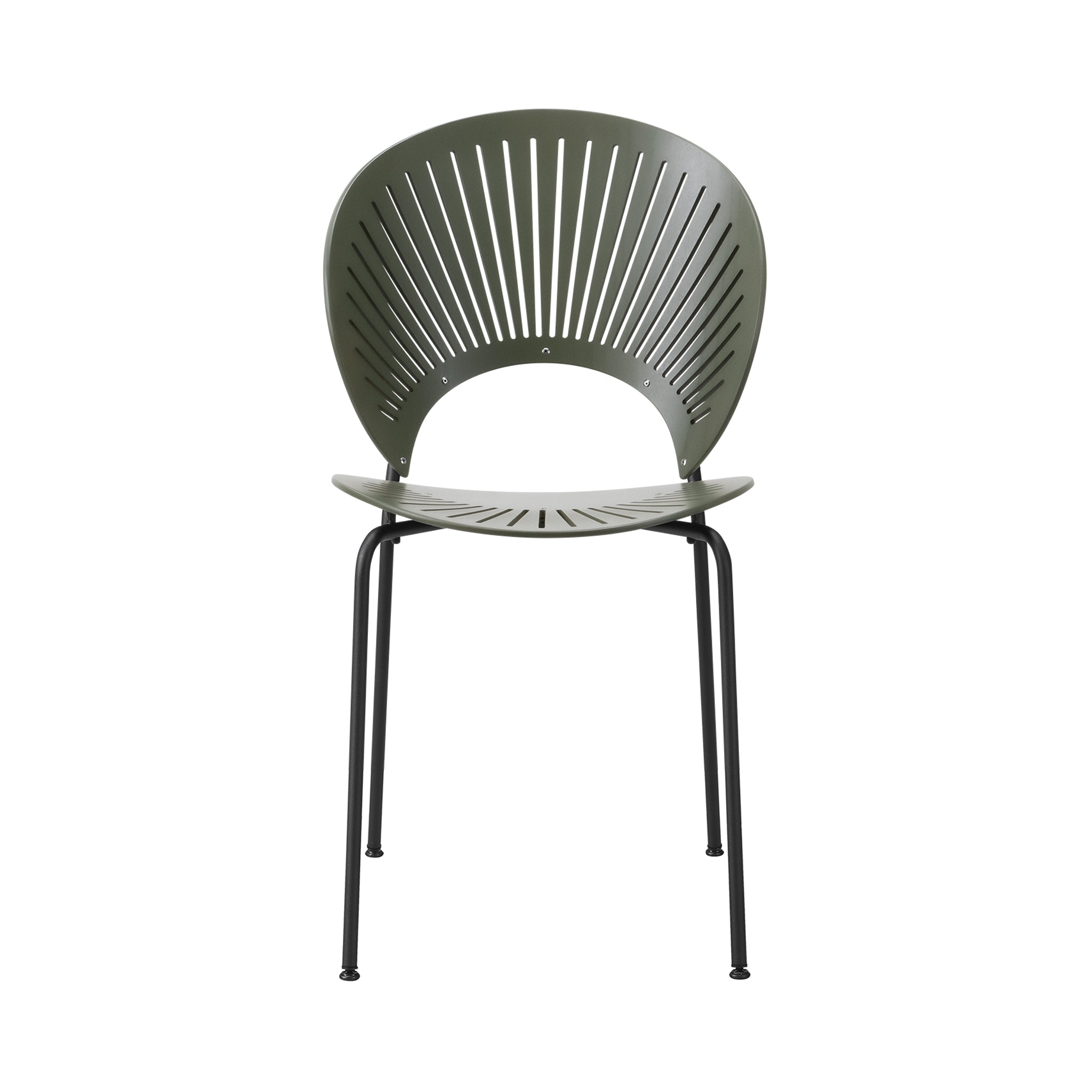 Trinidad Chair: Stacking + Khaki Green + Black 