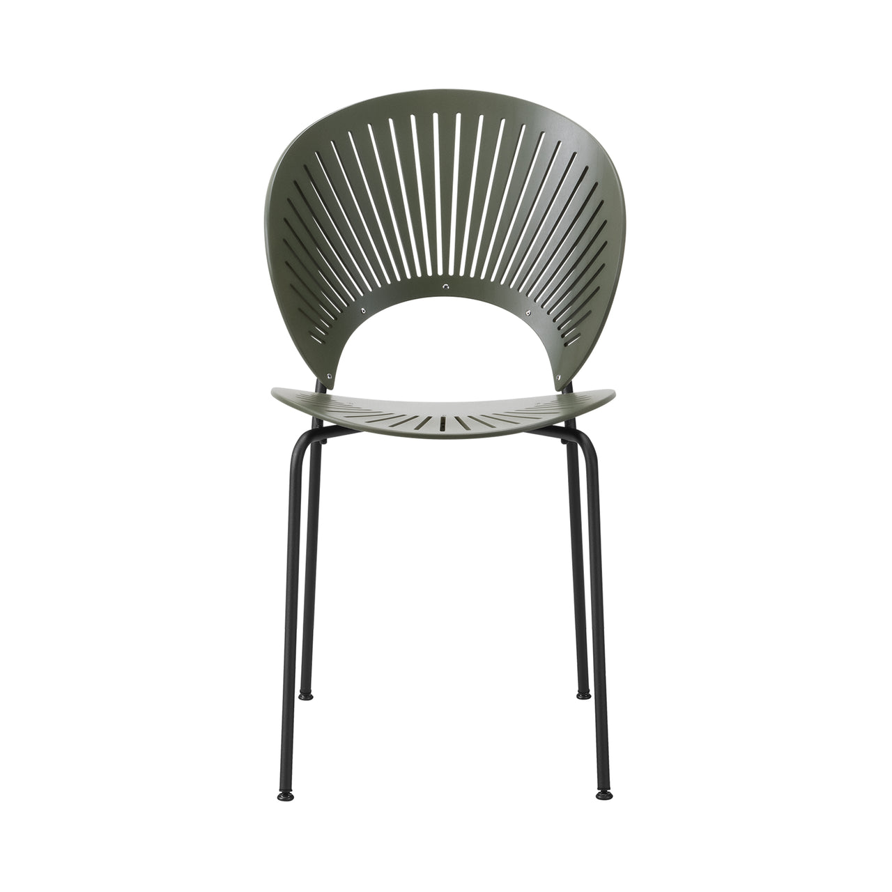 Trinidad Chair: Stacking + Khaki Green + Black 