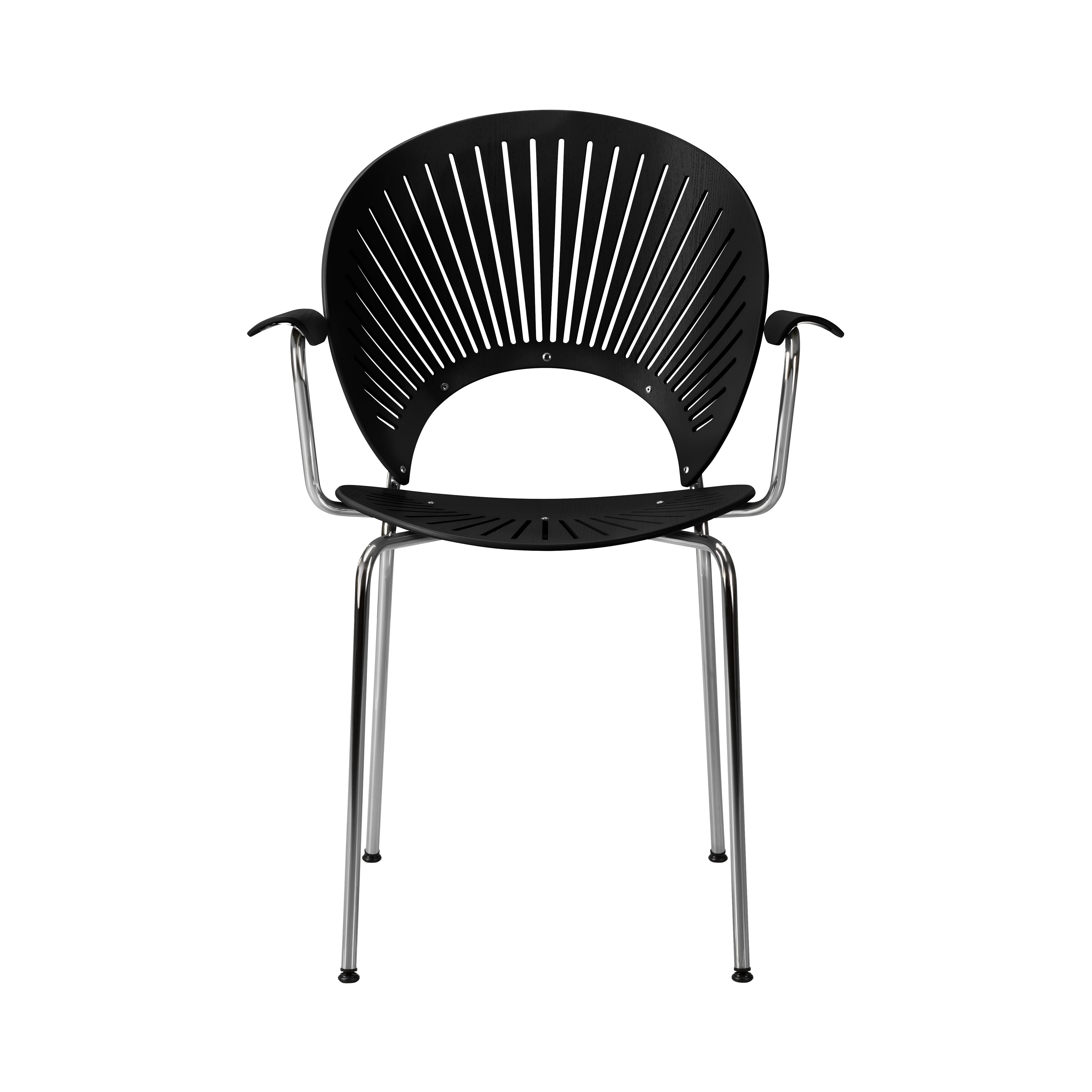 Trinidad Armchair: Black Ash + Chrome