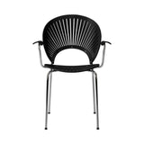 Trinidad Armchair: Black Ash + Chrome