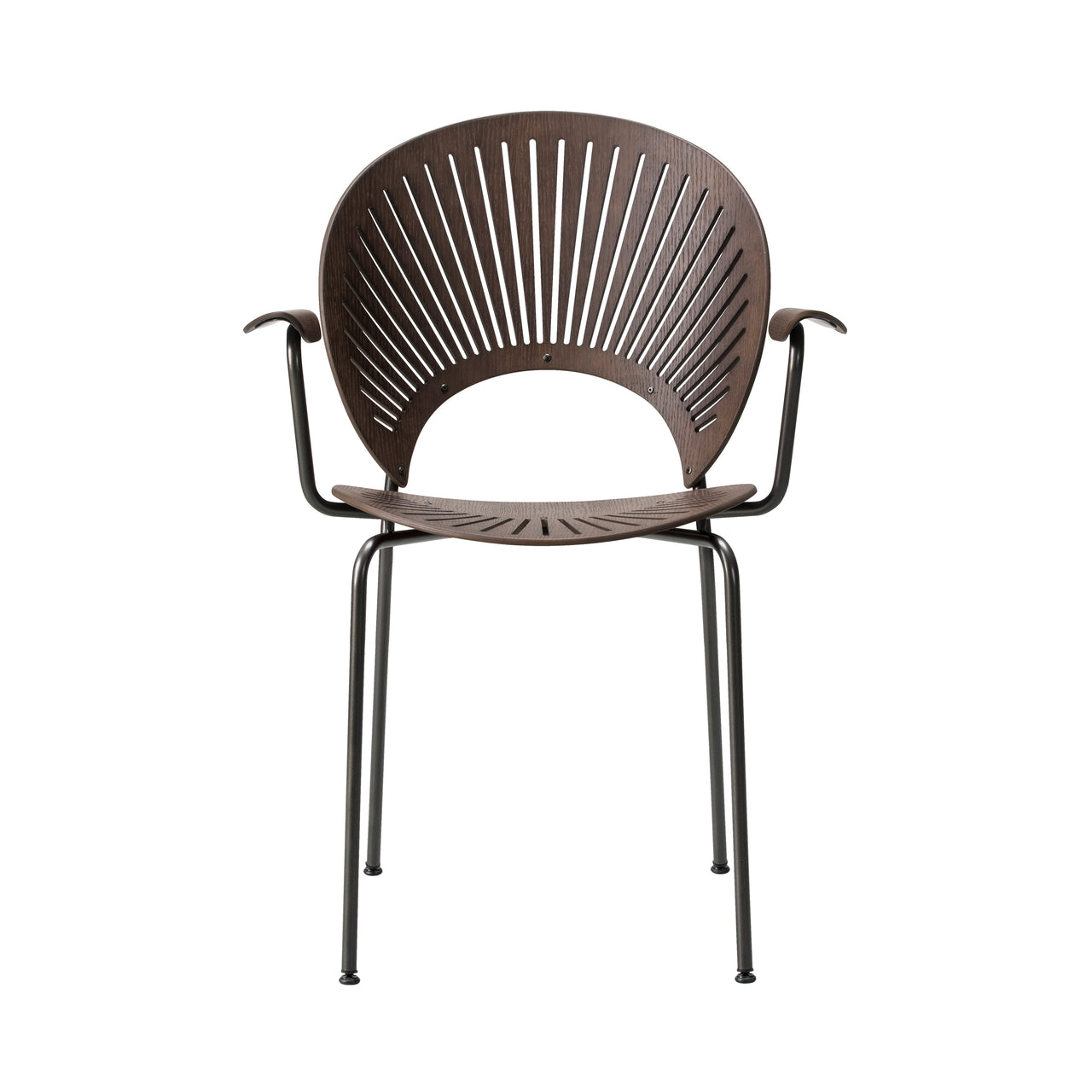 Trinidad Armchair: Smoked Stained Lacquered Oak + Black
