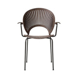 Trinidad Armchair: Smoked Stained Lacquered Oak + Black